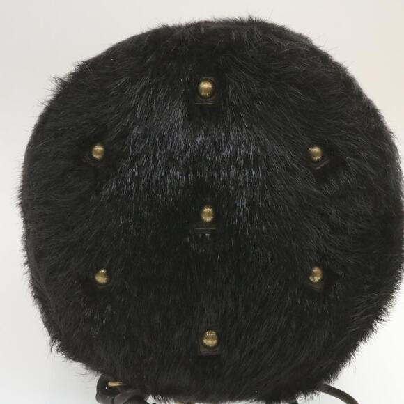 LOUIS VUITTON V Line Shoulder Bag Fur Black - Picture 8 of 16